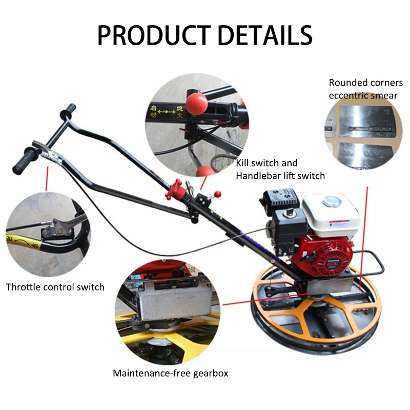 Dia 600mm Walk Behind Power Trowel Machine